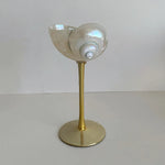 coquillage pied verre couleur dorée élégant moderne brillant accueil décoration ornement cadeau