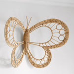 décoration murale papillon rotin naturel artisanal tissé main rustique nordiqueintérieur accessoire photo prop