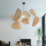 suspension lumineuse moderne rotin marron clair 4200K 3000K 6500K 90260V