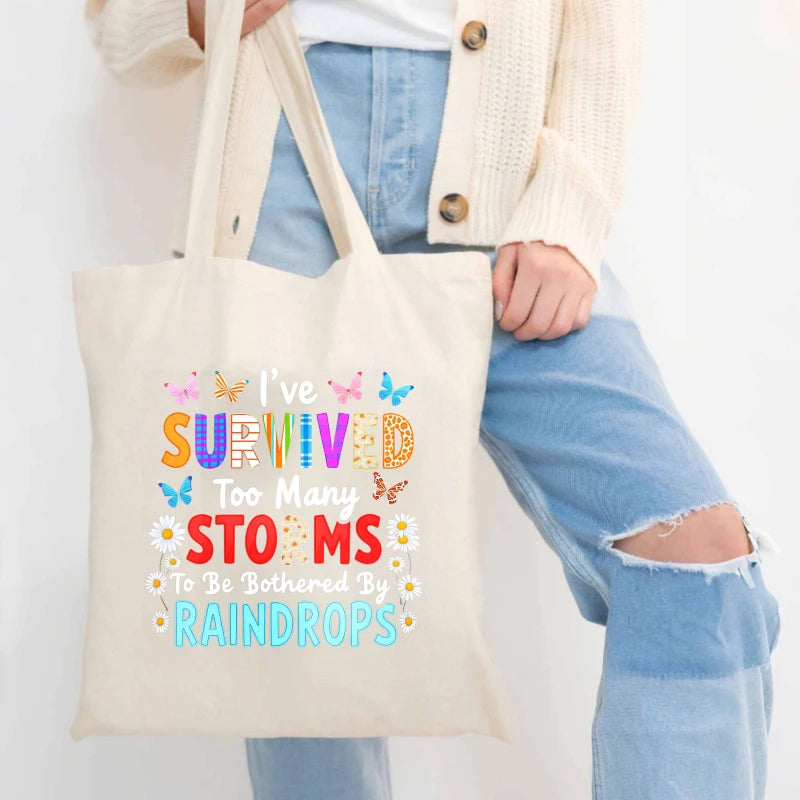 sac cabas toile beige motif papillons fleurs durable réutilisable largeur 35cm hauteur 40cm anses