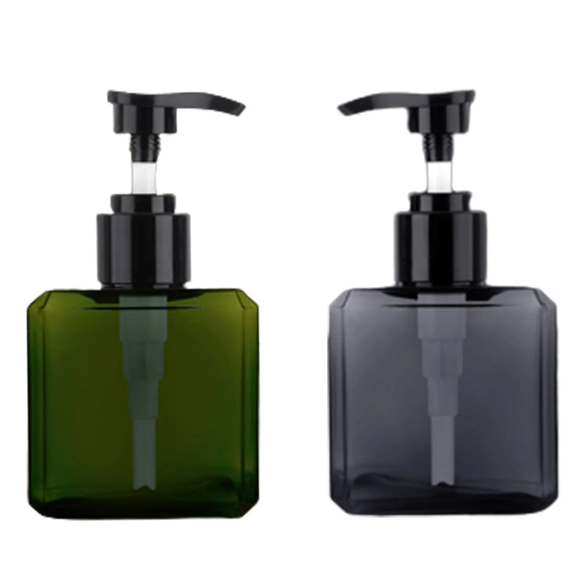 distributeur savon liquide vert foncé 250ml 450ml 650ml moderne minimaliste Pompe pression PETG transparent