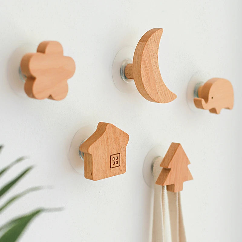 porte clés animal forme baleine maison arbre lune chat girafe hippo poisson lapin bois