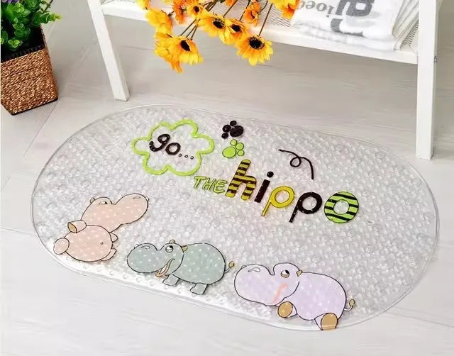 tapis bain antidérapant transparent poissons oiseaux motifs animaux moderne salle bain pvc bulles adhésif