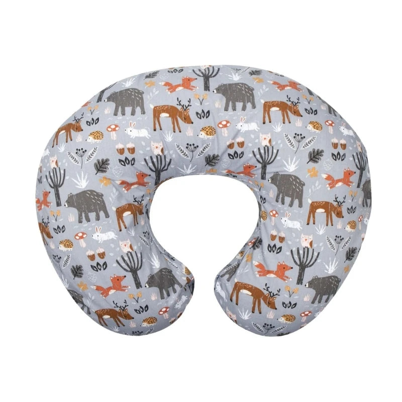 coussin bébé housse coton bleu motifs floraux animaux moderne doux floral abstrait