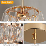 Suspension lumineuse moderne transparente facettes géométriques câble doré élégante chambre salon
