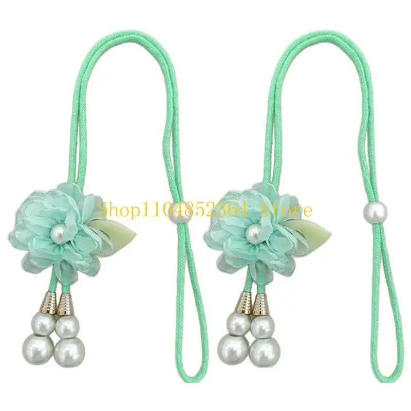 rubans fenêtre décoratifs élégants couleurs variées bleu rose beige
