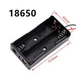 boîtes rangement batteries 18650 AA noires clips pratiques emplacements multiples