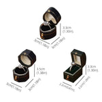 boîtes bijoux simili cuir classiques couleurs vert bordeaux rose anneaux mariage