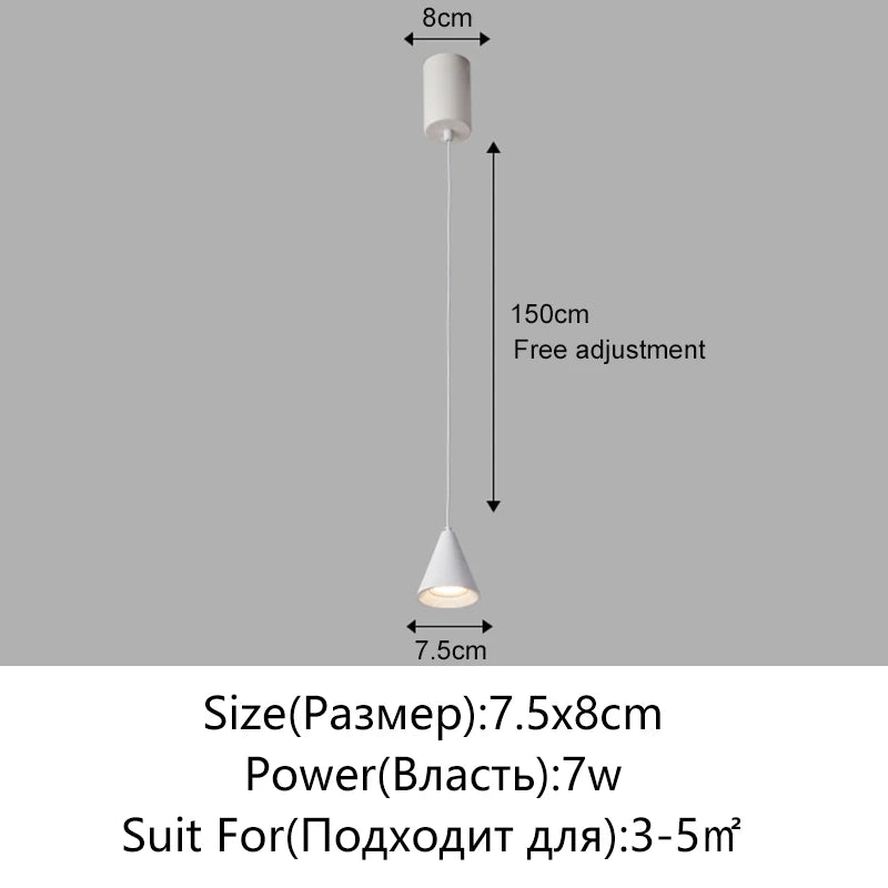 Suspension lumineuse moderne pendentif câble blanc noir ampoule filament visible restaurant chambre cuisine