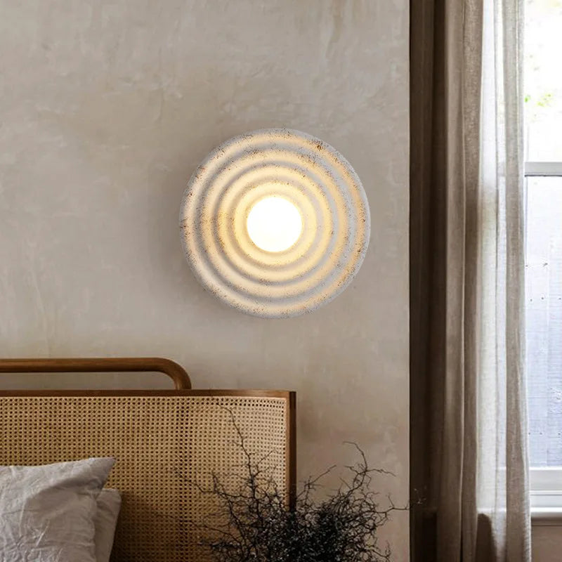 Lampe japonaise ronde verte pour escalier et couloir