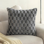 housse coussin hiver super douce peluche 100 polyester blanc beige rose verte moderne 45x45cm