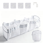 organisateur jouets bain rose maille rapide séchage compartiments poche pratique moderne