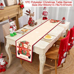 table noël rouge blanche verte noël oiseaux flocons poinsettias sapins festive