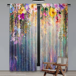 rideau floral multicolore opacité 100% polyester moderne 29x65in 41x90in 51x82in