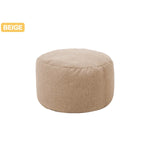 coussin rond uni bleu gris moderne confortable tissu coton polyester zip intégré