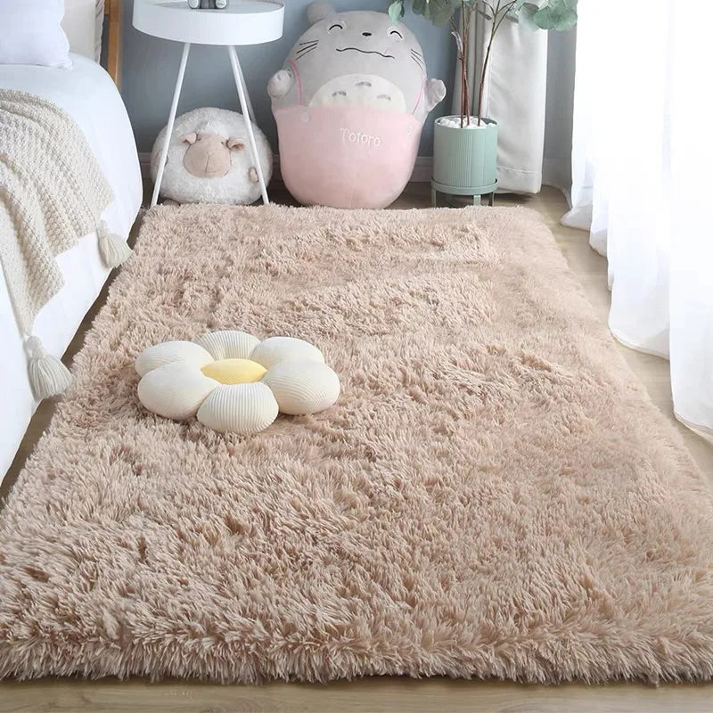 tapis salon peluche doux épais moderne grande taille chambre maison
