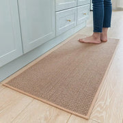 tapis sol antidérapant lin beige marron noir moderne minimaliste effeuveau absorption éclaboussures lavage fréquent