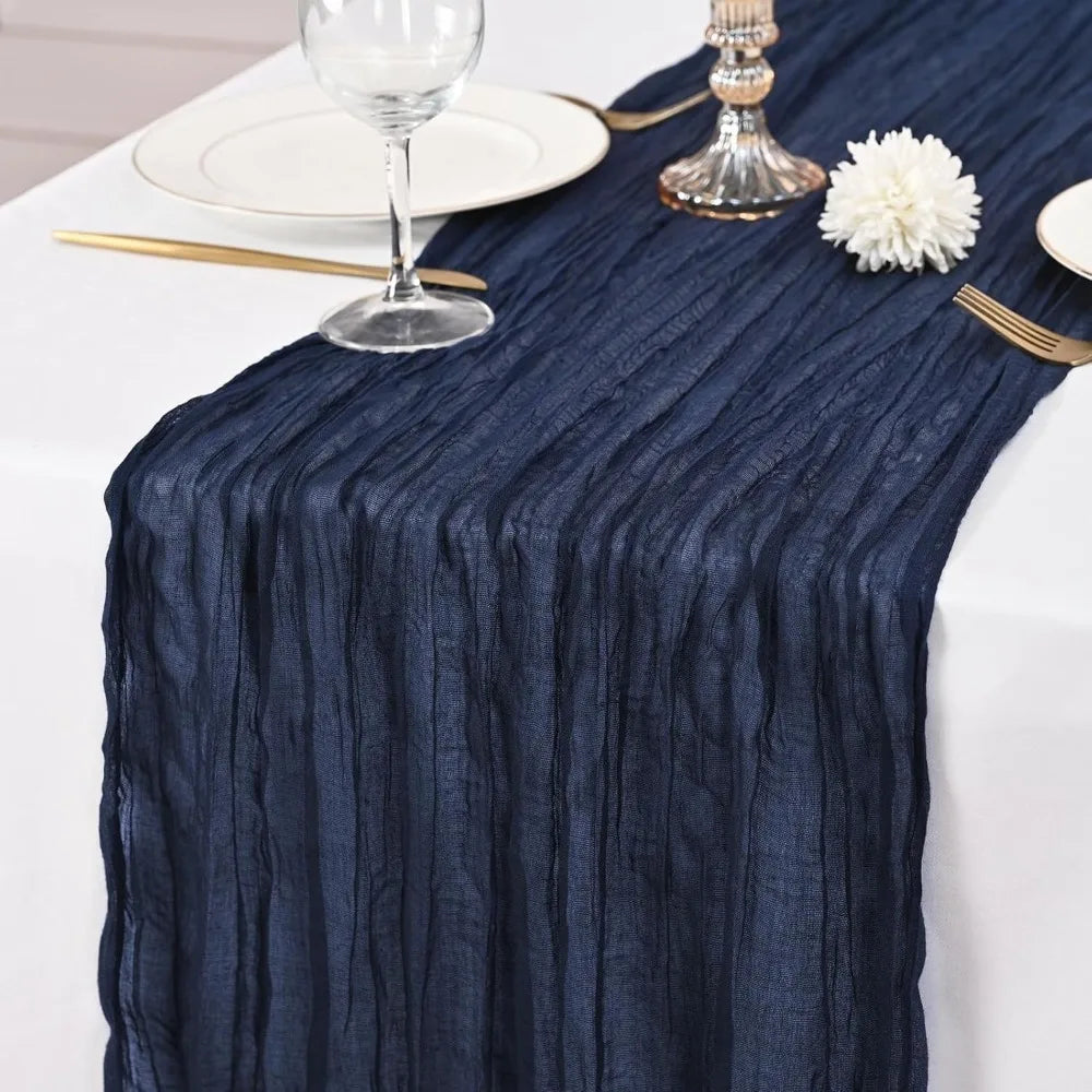 tableau chemin table bleu marine vert foncé rose rouge crepe plissé moderne élégant mariage