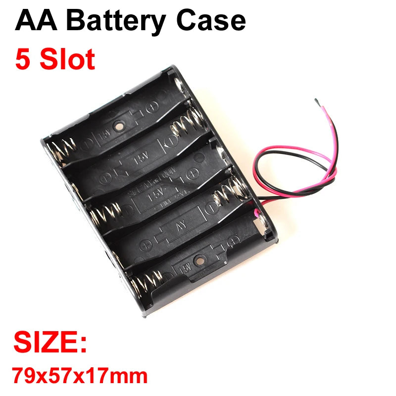 boîtes stockage batteries aa noires clips câbles pratique multifonctionnelle rangement diy 10 emplacements