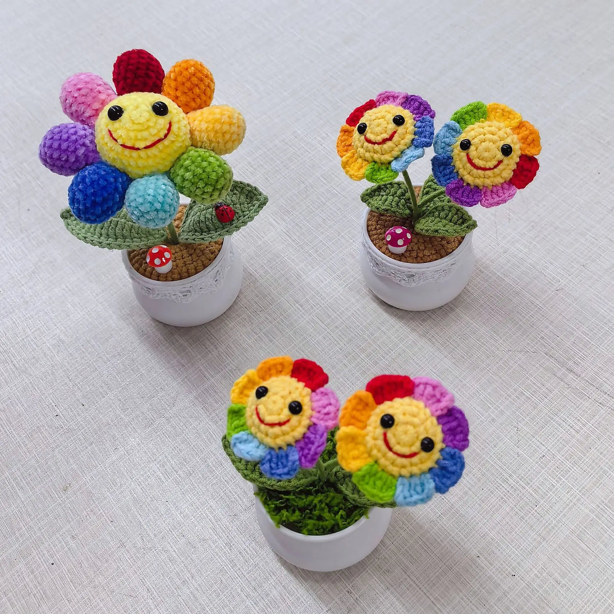 décoration maison multicolore fleurs crochetées créatives intérieur anniversaire mariage baby shower