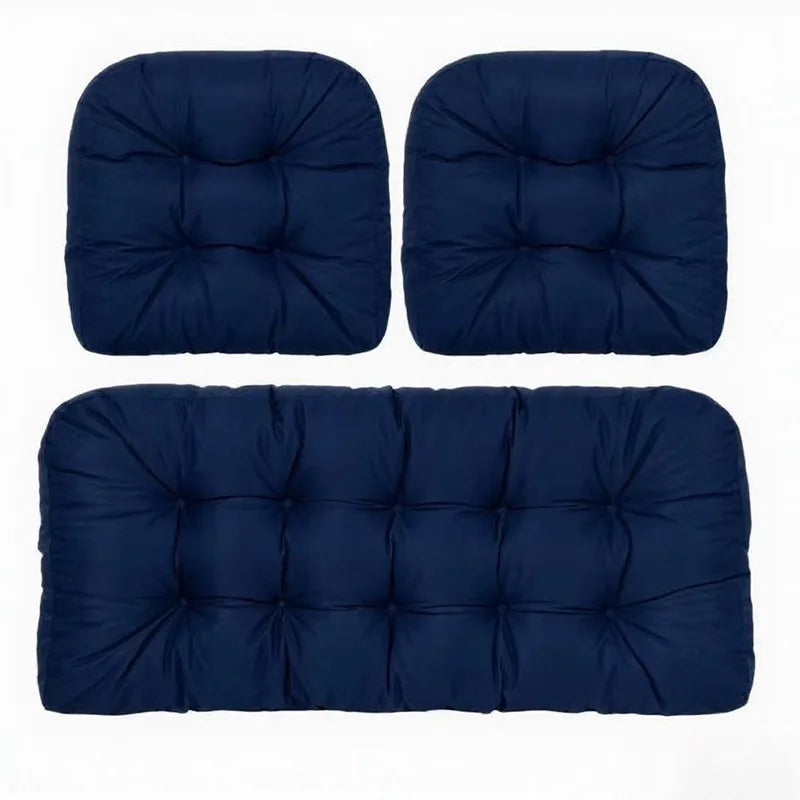 coussins jardin bleu imperméables motif plis moderne 50x48cm 100x50cm non amovibles lavables adultes