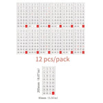 calendriers mensuels adhésifs blanc gris rouge numérotés mois spécifiques 205mm 85mm minimaliste fonctionnel