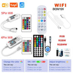 contrôleur led rgb télécommande usb adaptateur bluetooth wifi 5v 24 touches ir tuya modernes