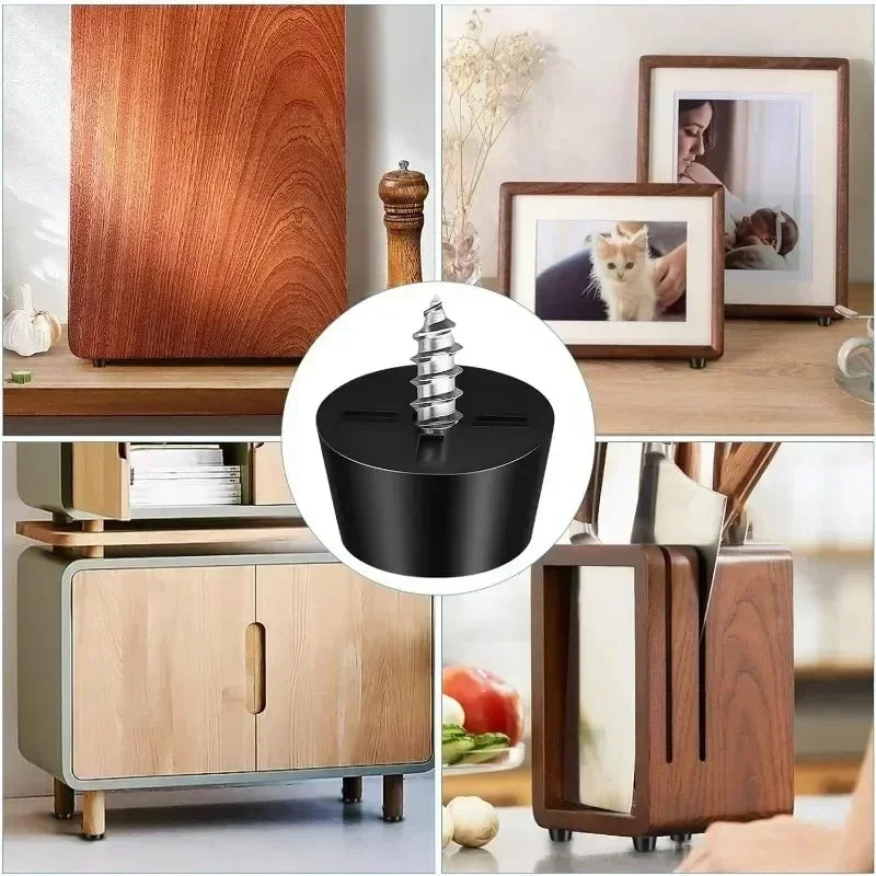 protection pied meuble caoutchouc noir rond vis table chaise sol maison