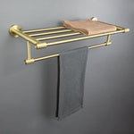 accessoires salle bain doré porte savon porte serviette barre verticale barre horizontale porte verre