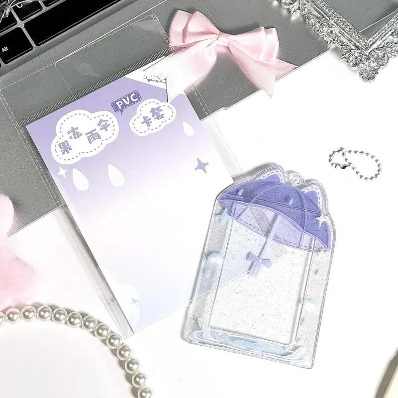 porte cartes transparent kawaii motifs animés couleurs vives chaines mignon personnages variés