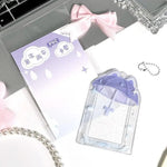porte cartes transparent kawaii motifs animés couleurs vives chaines mignon personnages variés