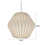 suspension lumineuse moderne origami beige plissé opacité intérieur chambre salon