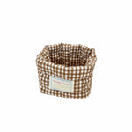 panier rangement tissu carreaux rose bleu vert jaune vintage réutilisable multiple doux ménage