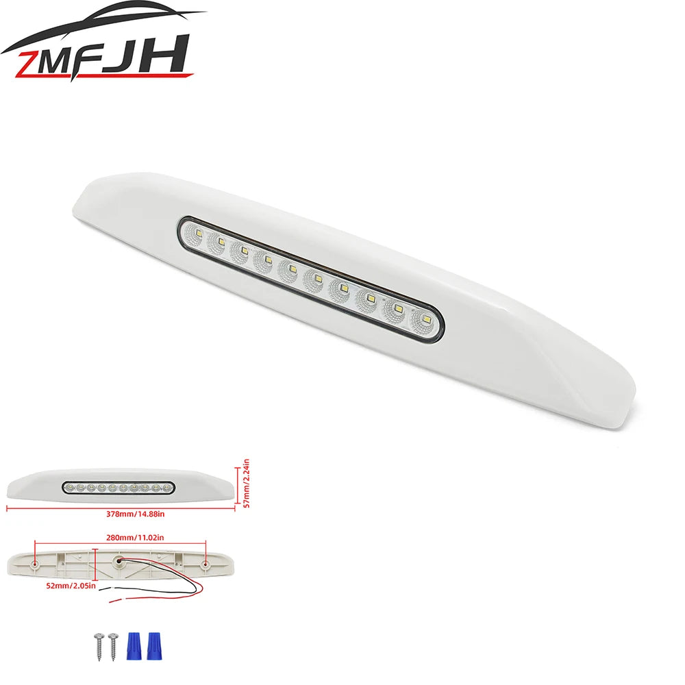 lumière led barre blanche jaune moderne camping car caravane intérieure étanche vissage fils connecteurs
