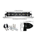 barre lumineuse led courbée 14 pouces 6d reflecteur clips noir moderne