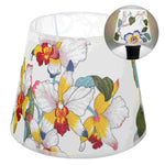 Abat-jour tissu floral rouge pour lampe de table