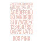 sticker autocollant lettre chiffre symbole multicolore classique deco papeterie scrapbooking journal agenda planificateur álbum