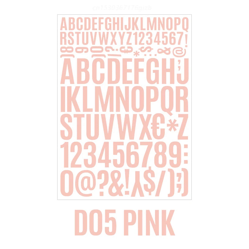 sticker autocollant lettre chiffre symbole multicolore classique deco papeterie scrapbooking journal agenda planificateur álbum