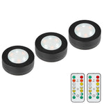 spots led noirs ronds adhésifs télécommande lumiere moderne chambre blanc chaud 3000k 6500k