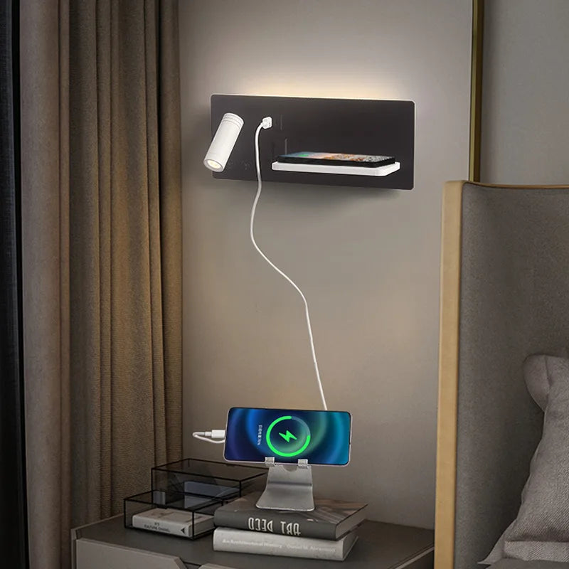 Installation autonome d'applique murale sans fil pour chambre