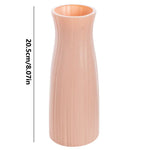 vases modernes plastique blanc vert clair rose pâle rayures verticales intérieur extérieur