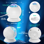 projecteur effets lumineux blanc transparent moderne base câble usb télécommande led effet neige artificielle