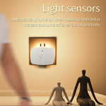 veilleuse led capteur mouvement tri couleur blanc moderne applique murale rectangle urgence chambre couloir