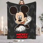 couverture polaire mickey mouse motif pois moderne hiver rouge blanche noire chambre enfants douce