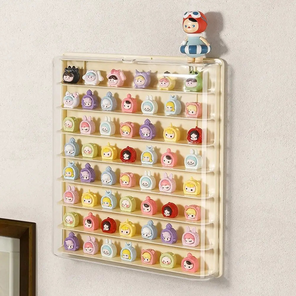 rangement mural transparent figurines animales multicolores clips modernes enfantine collection miniature