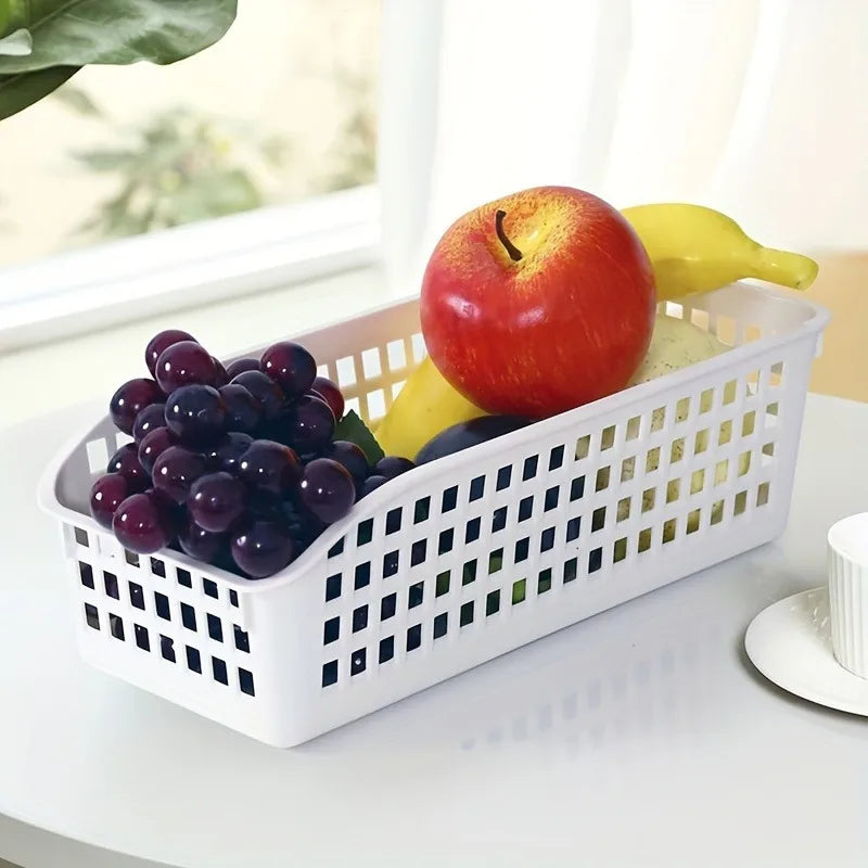 paniers rangement blancs maille fine moderne empilables utilitaires fruits légumes économie espace durable multifonctionnels