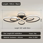 lampe led contemporaine minimaliste abstrait noir blanc fluides