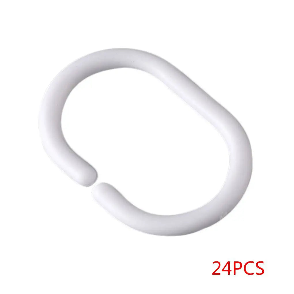 anneaux rideau moderne blanc opaques 24 pièces plastique drapé suspension chambre