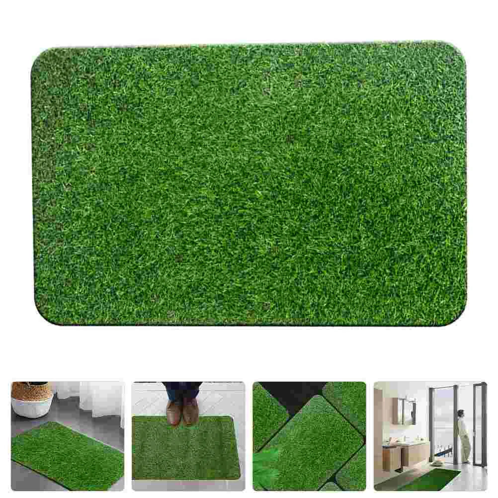 tapis sol imitation gazon synthétique vert herbe naturelle extérieure porte antidérapante pastorale