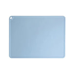 tapis imperméable silicone gris rose bleu clair lisse moderne chiens bol